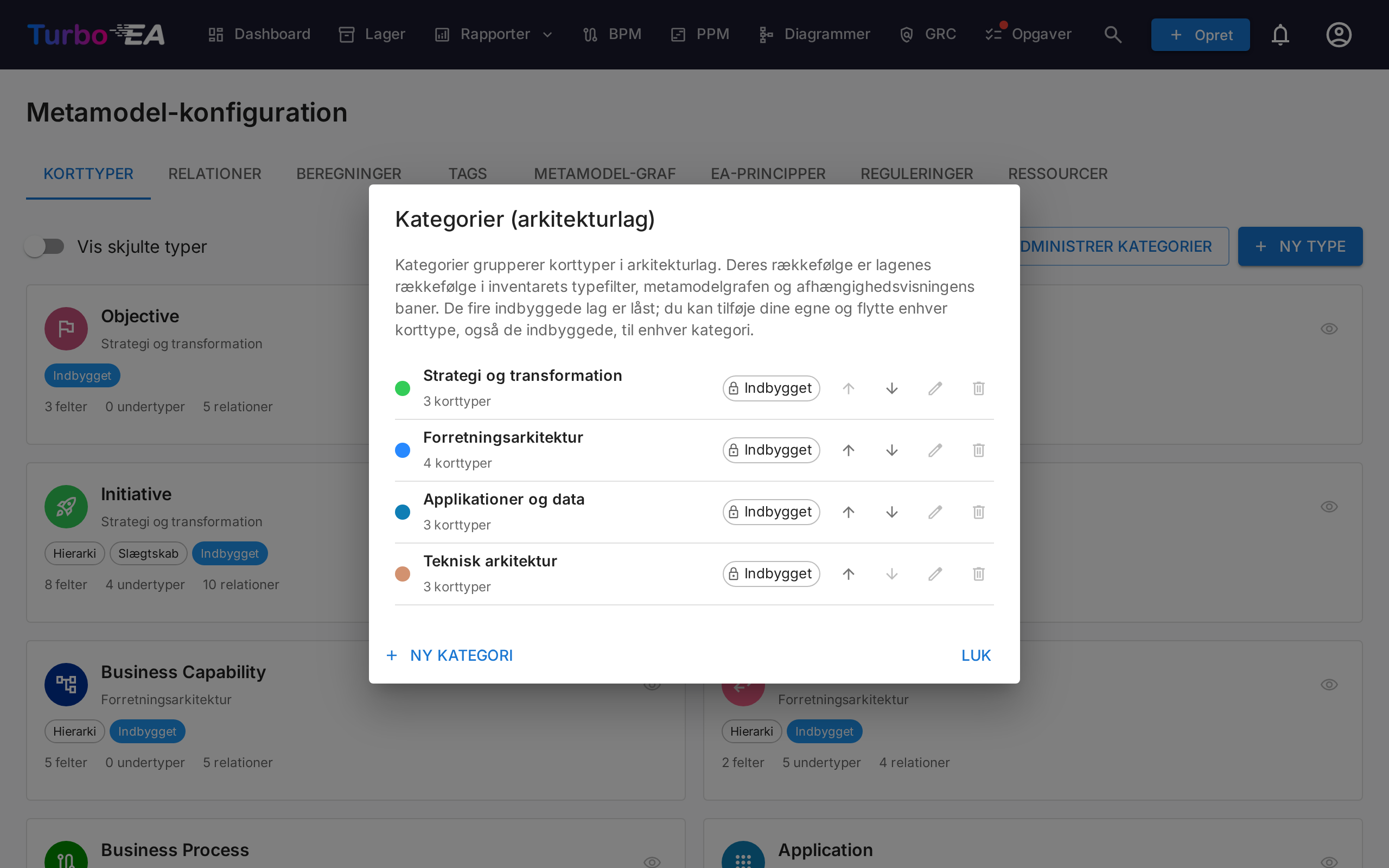 Administrer kategorier