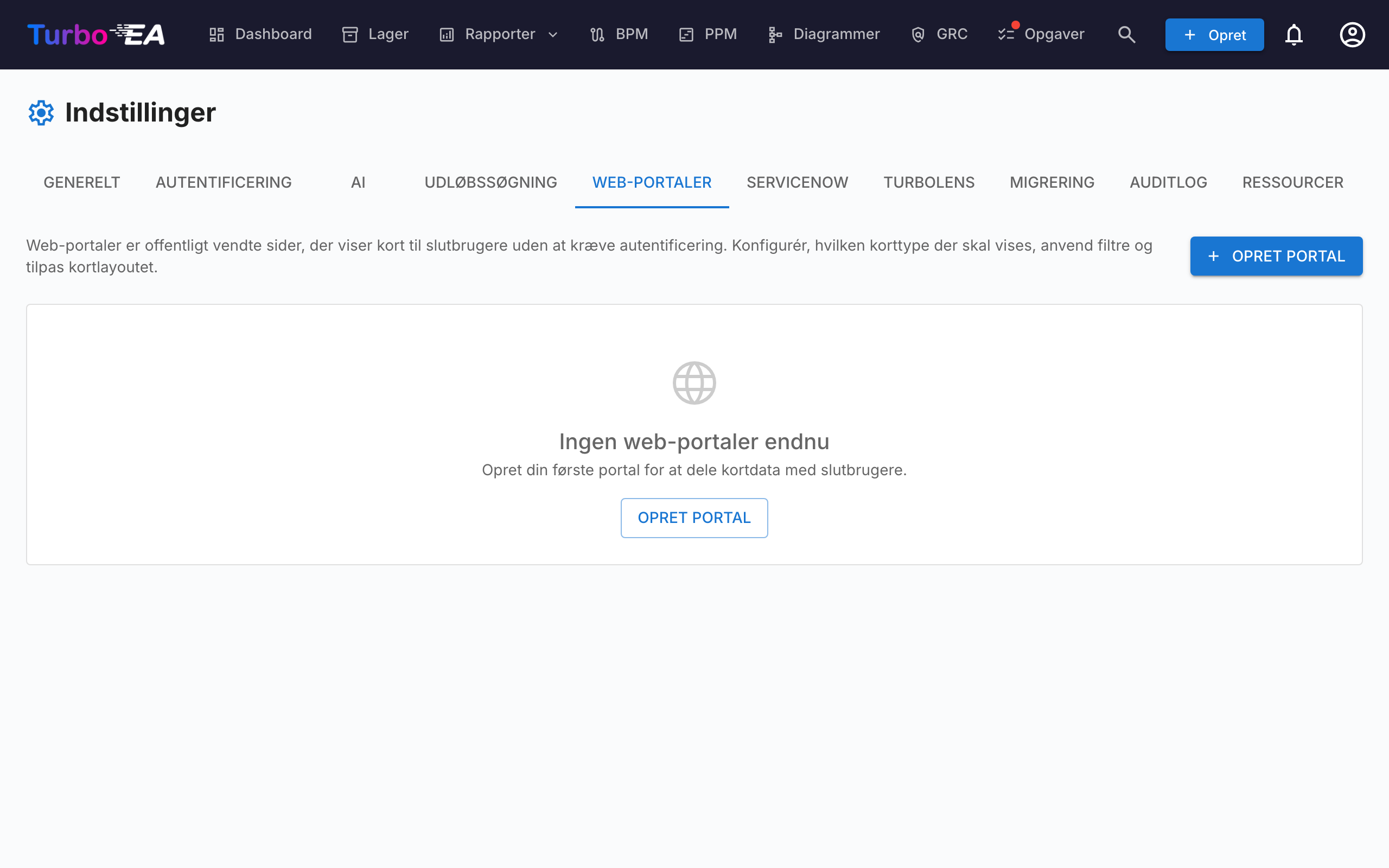 Webportal-administration