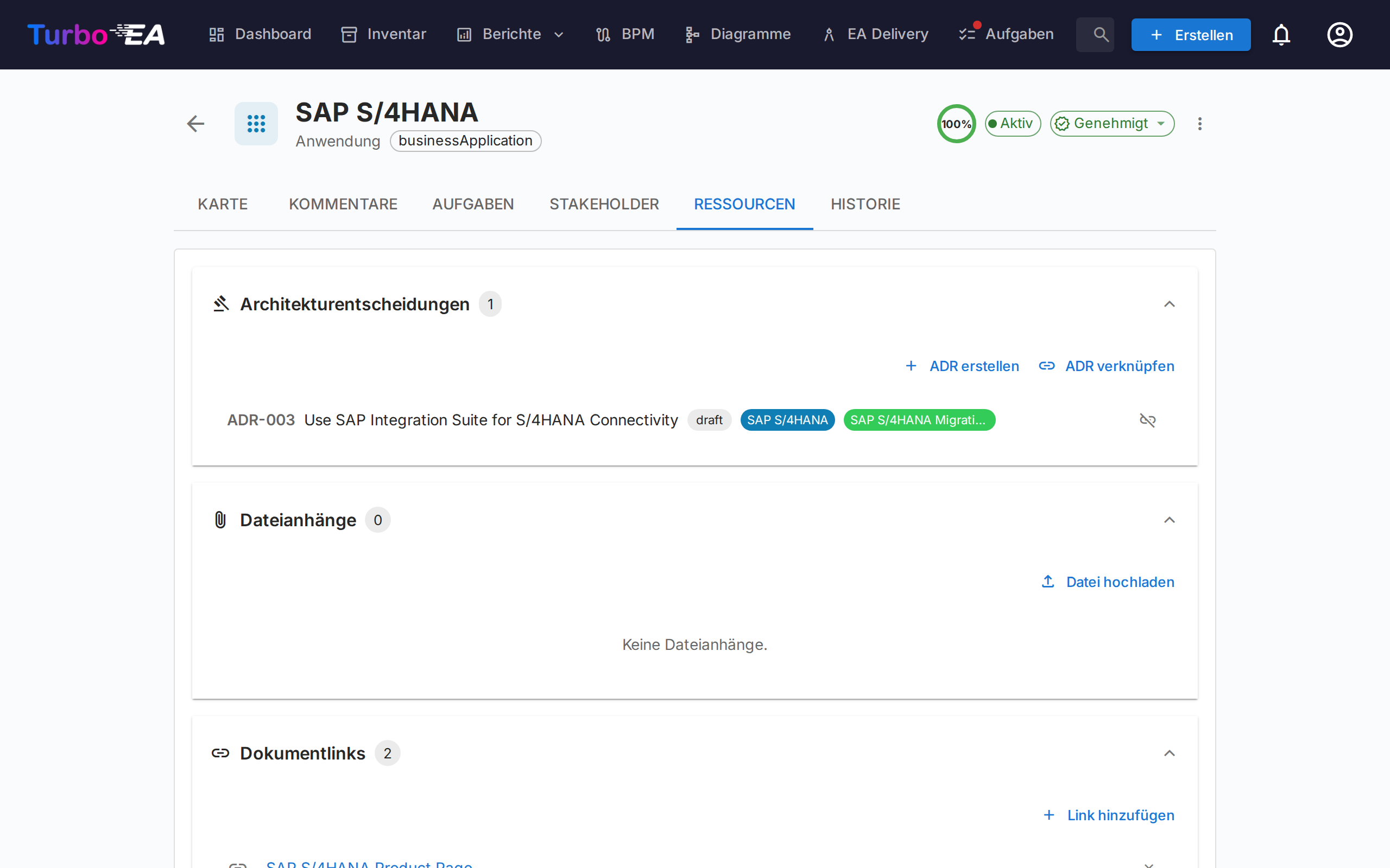 Karten-Ressourcen-Tab
