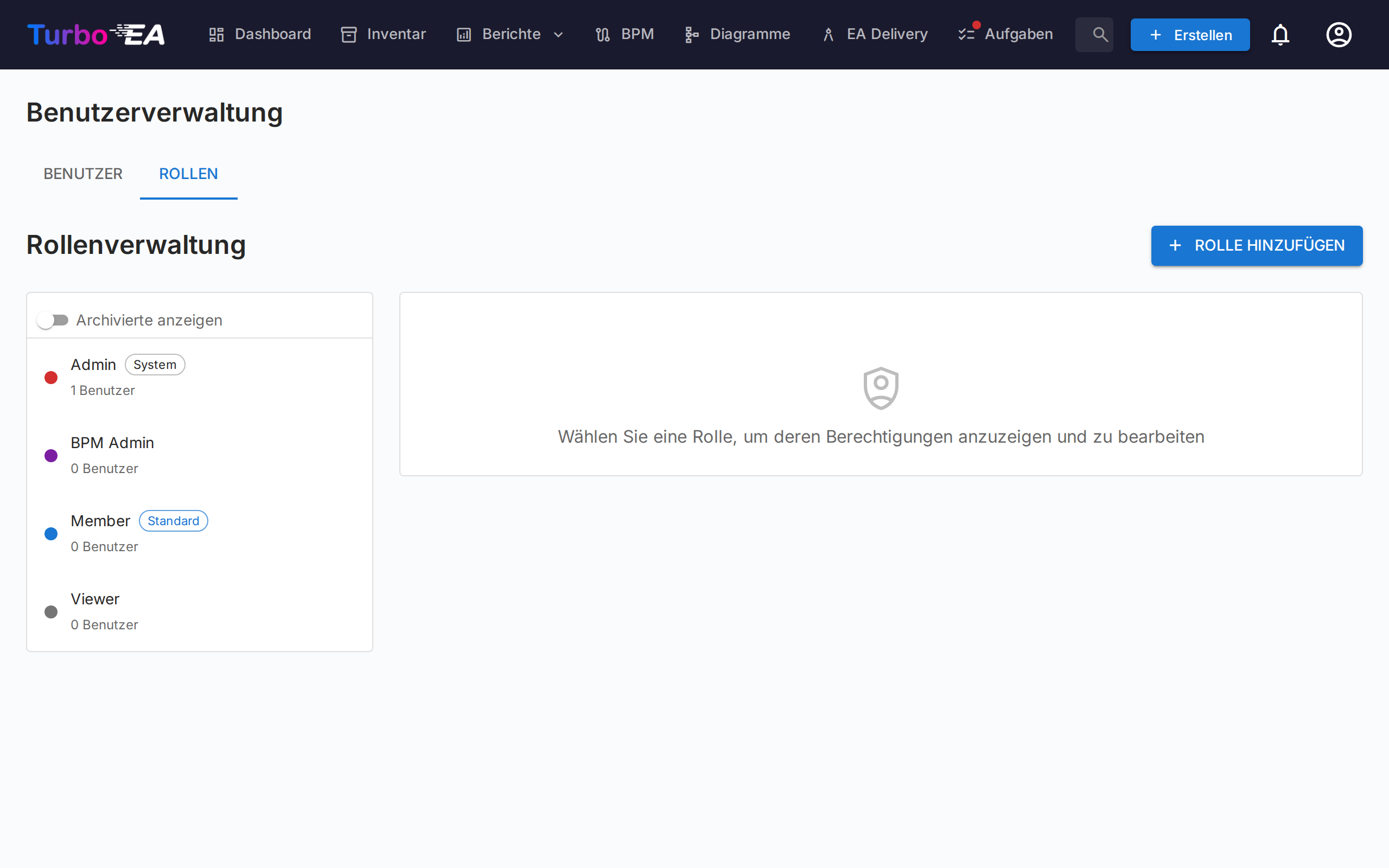 Rollen- und Berechtigungsverwaltung