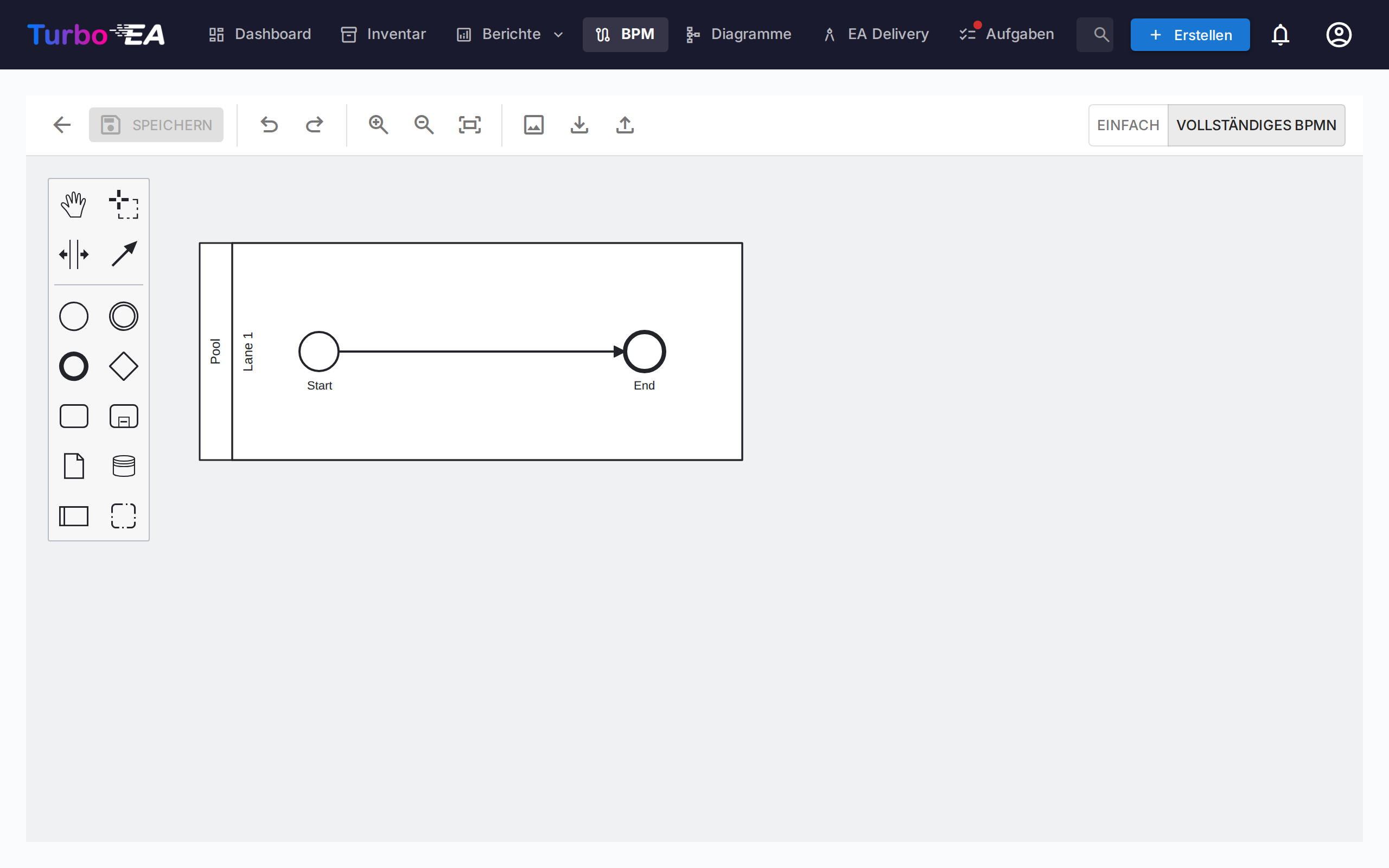 BPM Prozessfluss-Editor