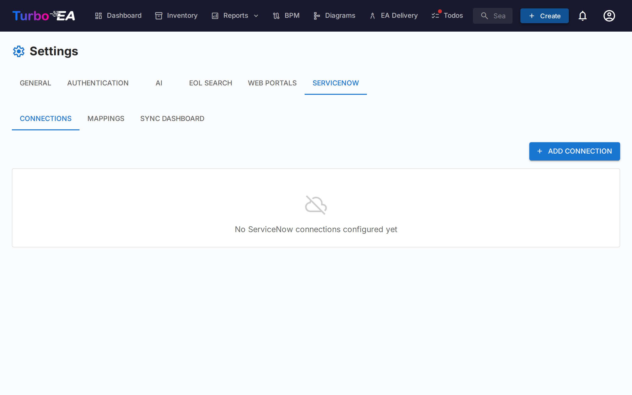 ServiceNow Integration Settings