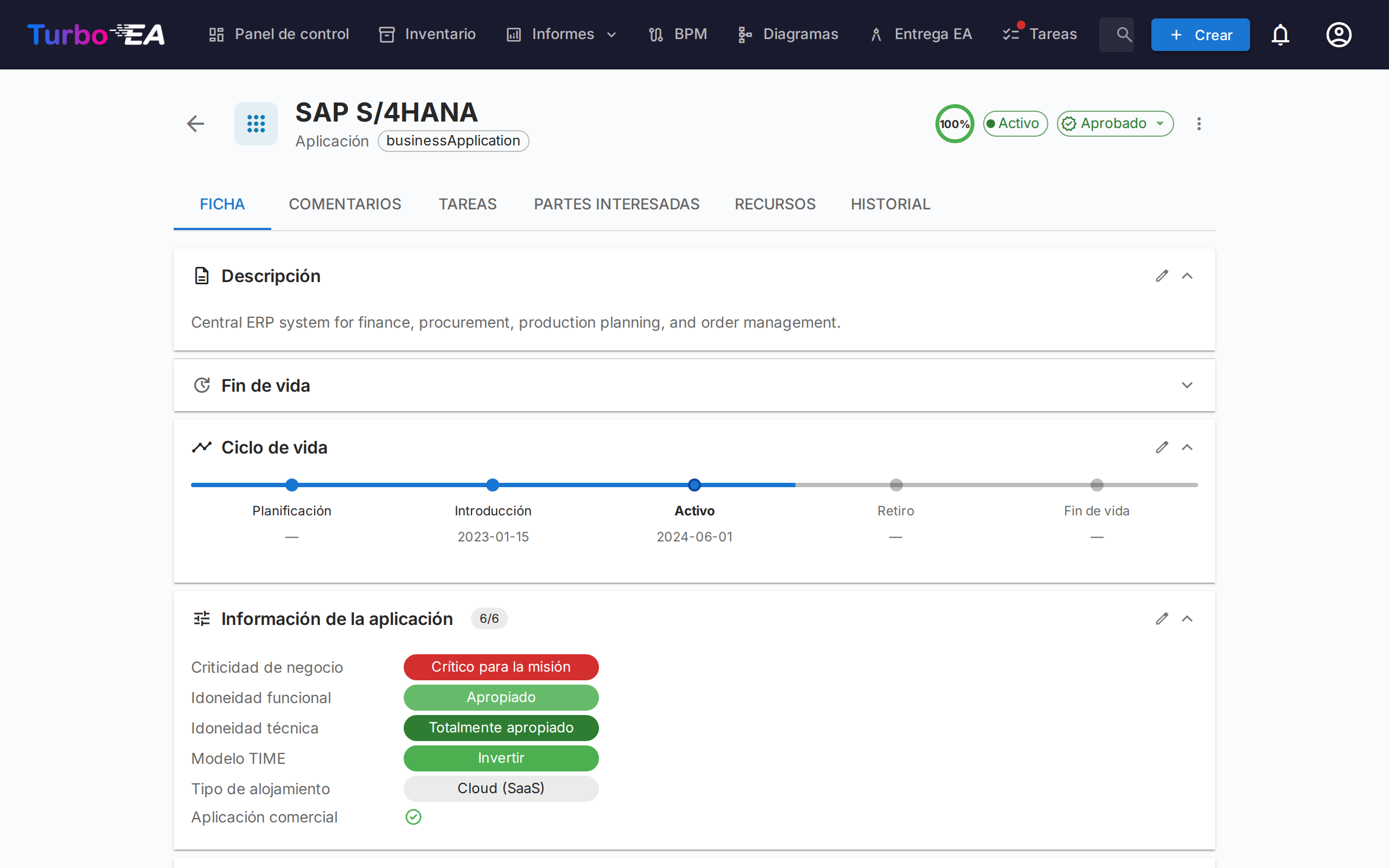 Vista de Detalle de una Ficha