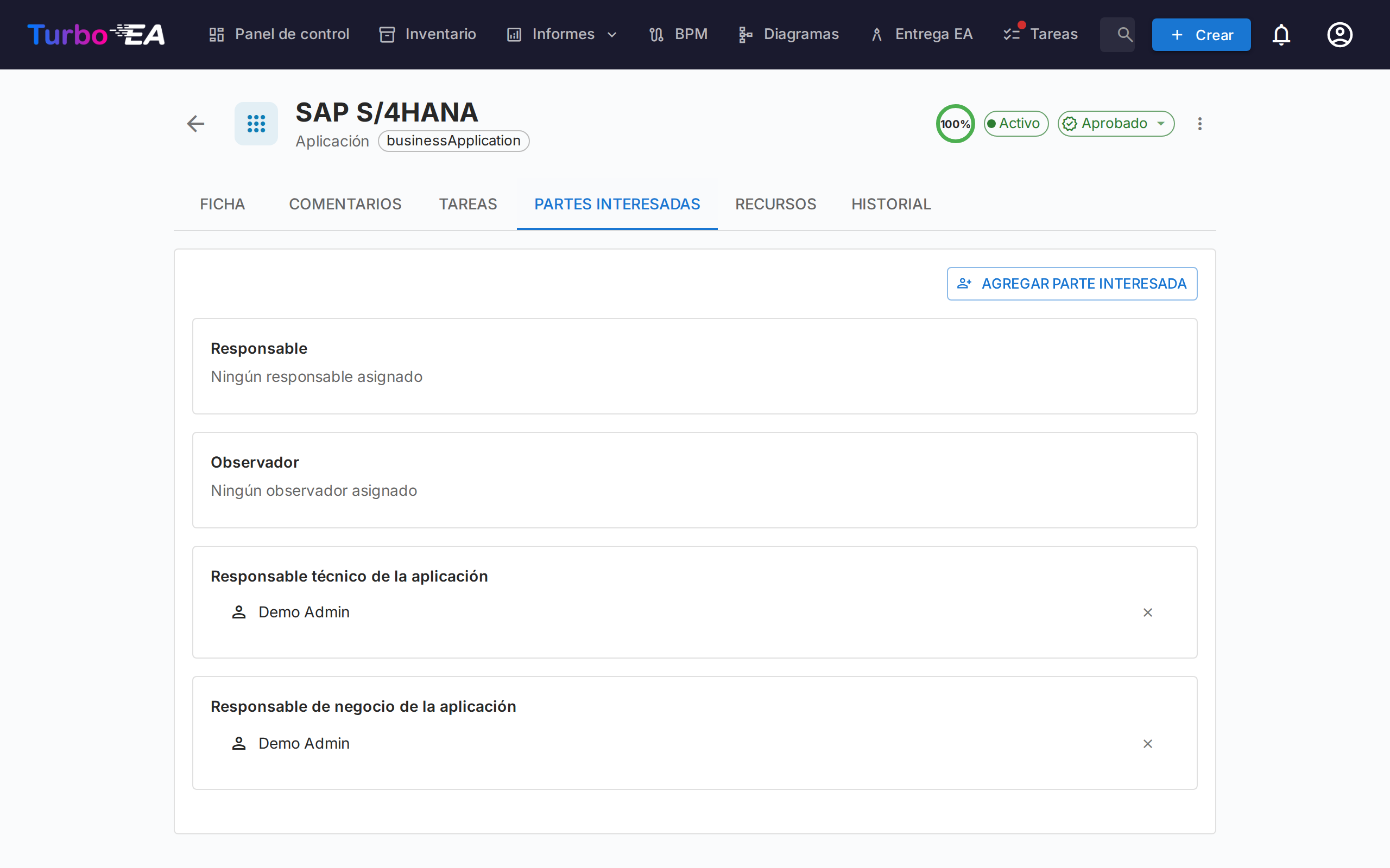 Partes Interesadas de una Ficha