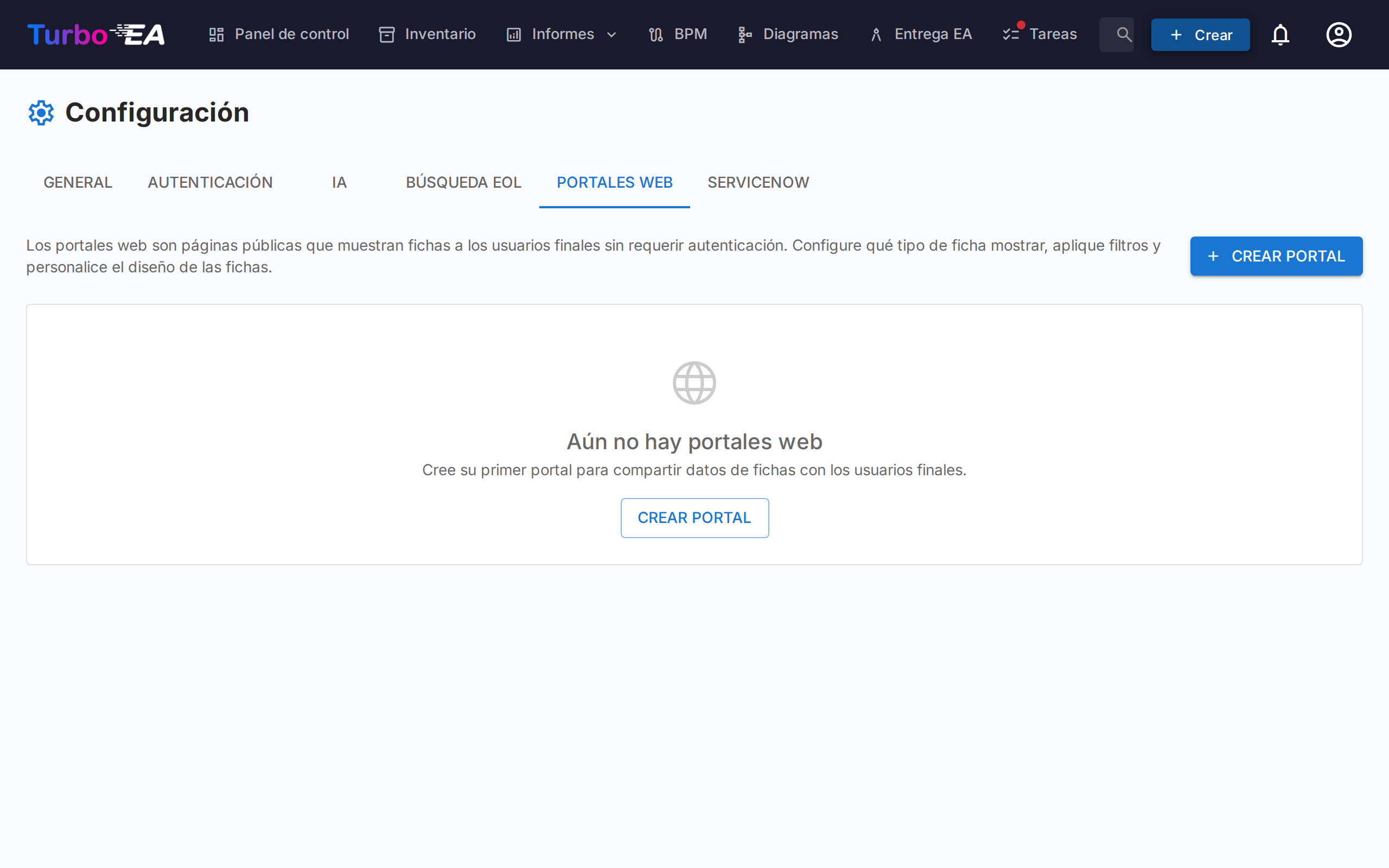Configuración de Portales Web
