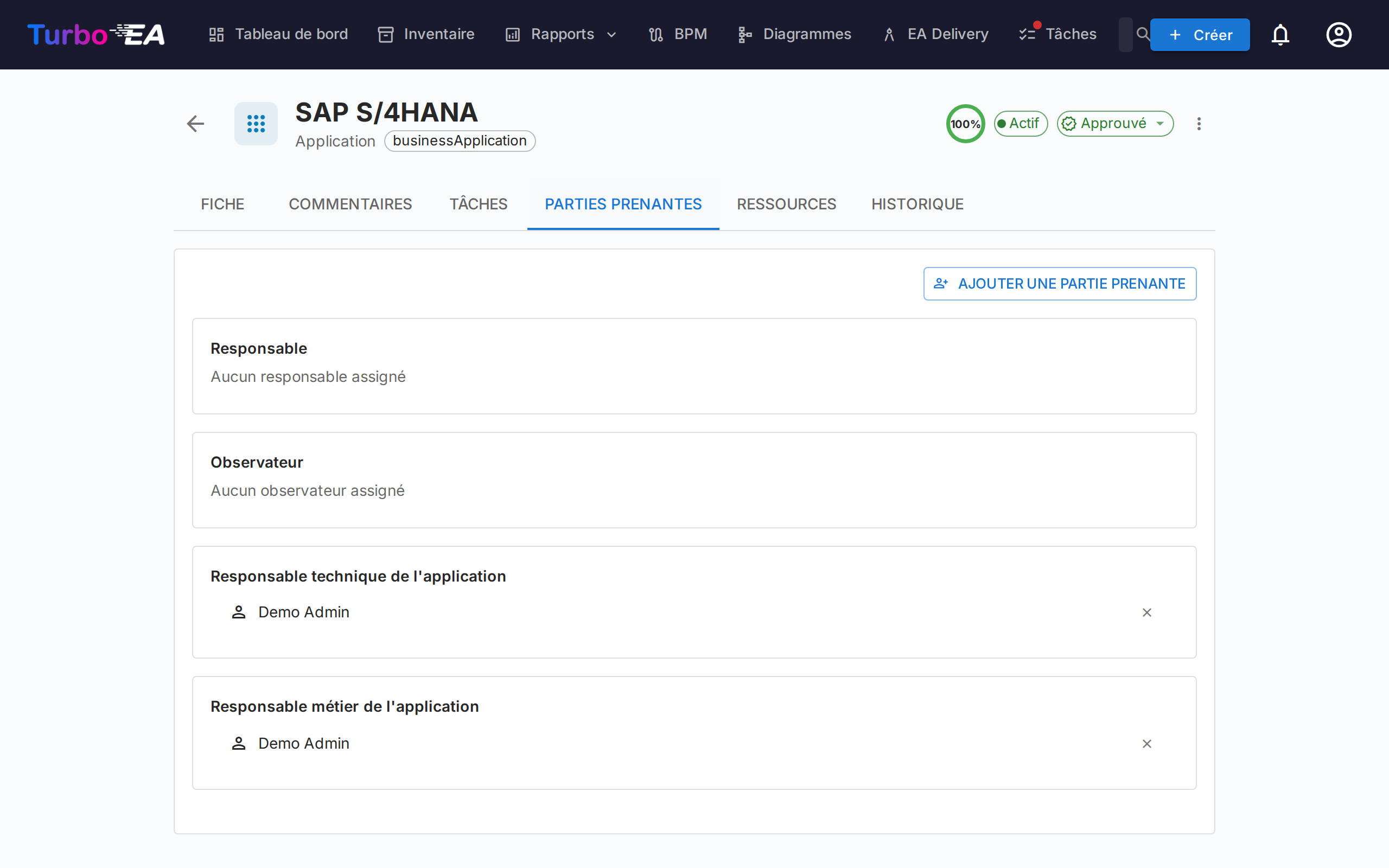 Parties prenantes de la fiche