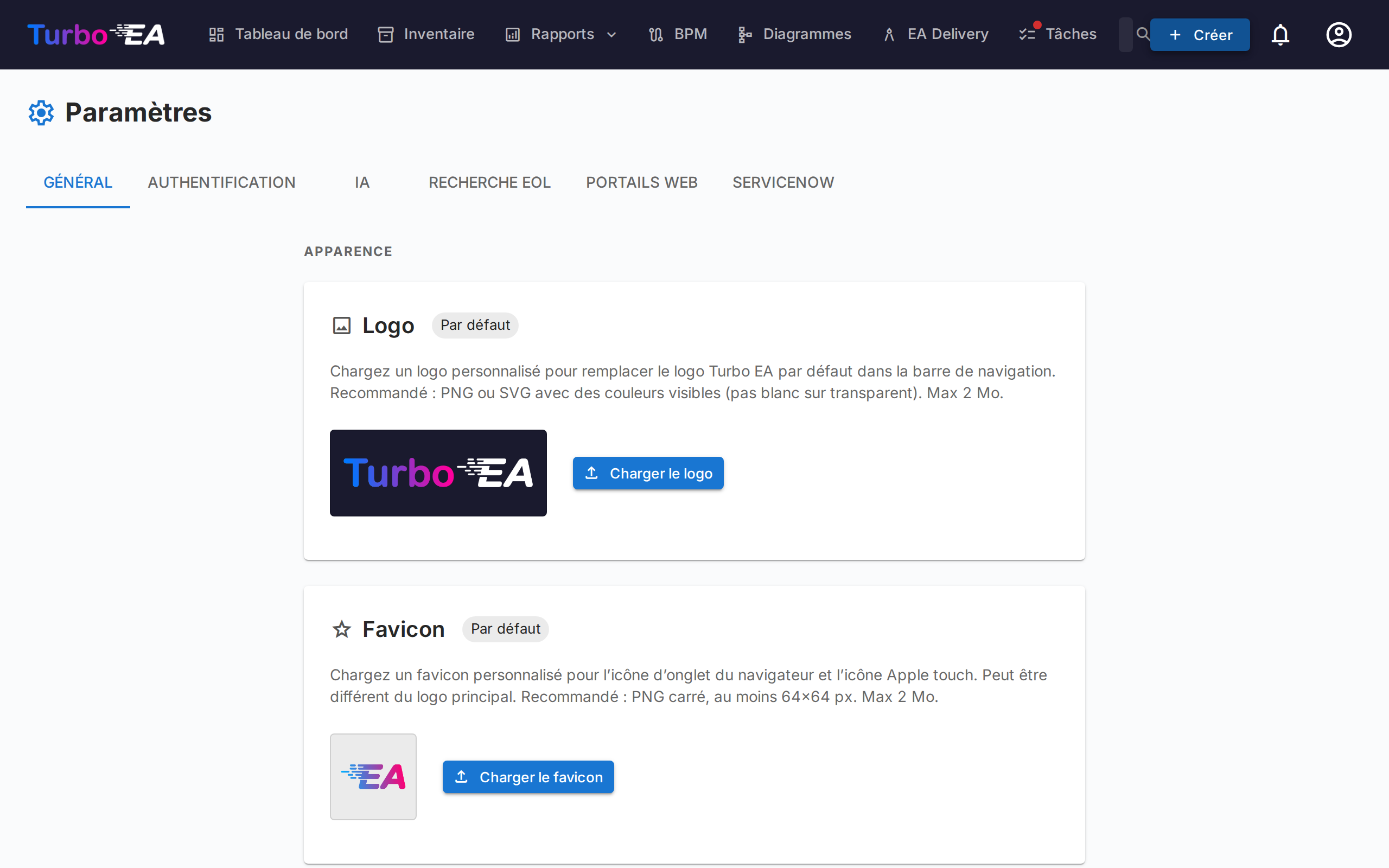 Paramètres généraux