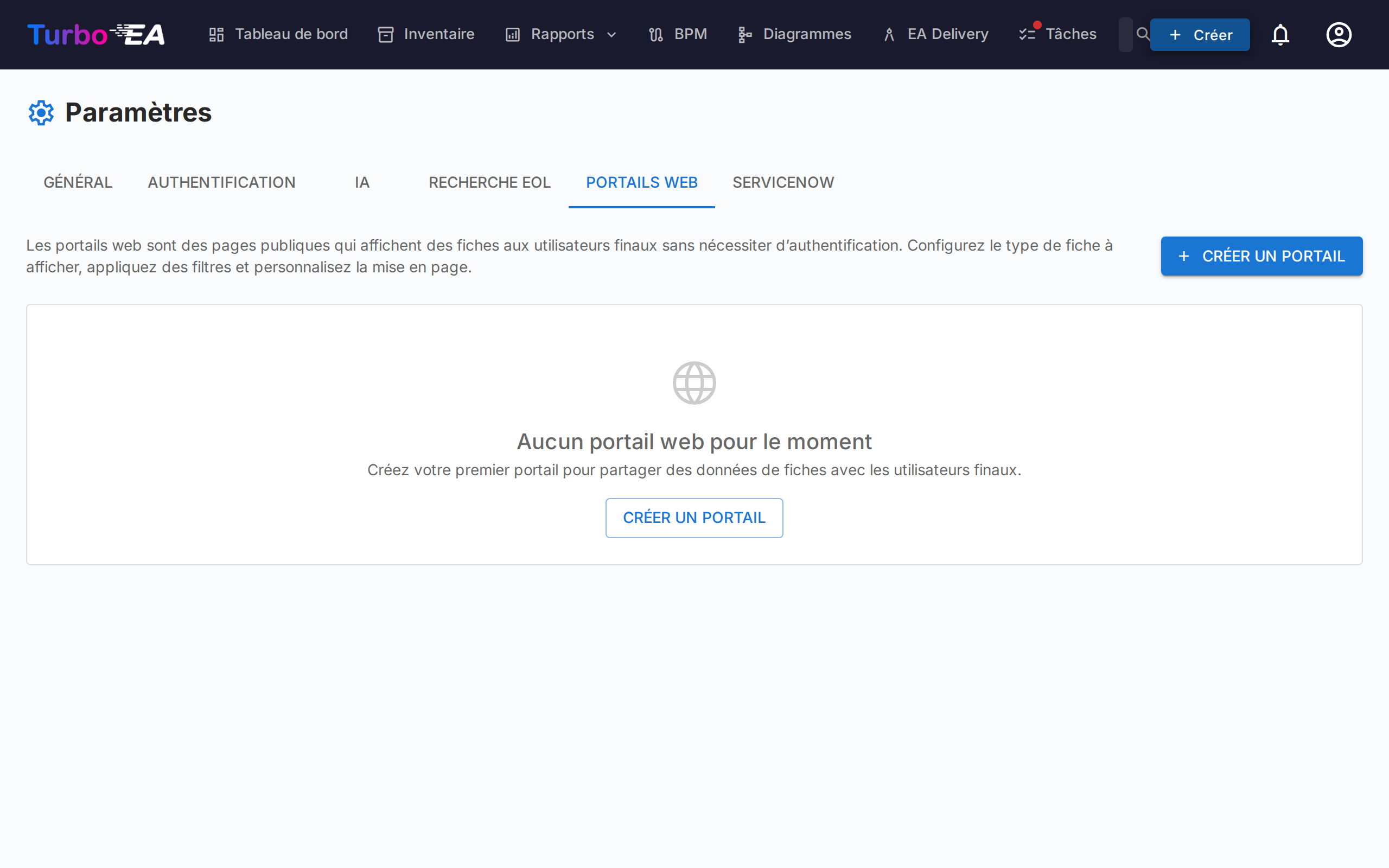 Administration des portails web
