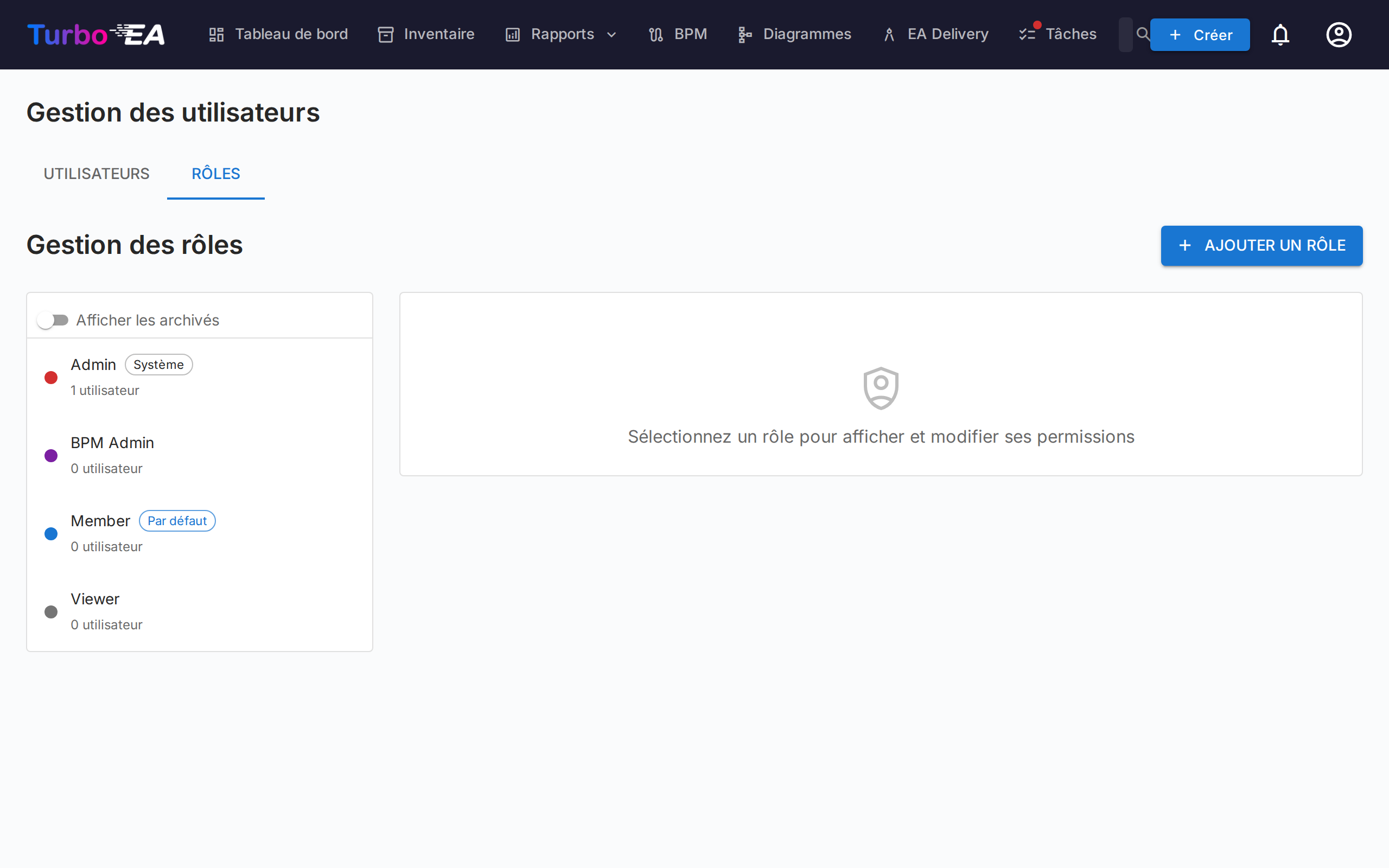 Gestion des rôles et des permissions