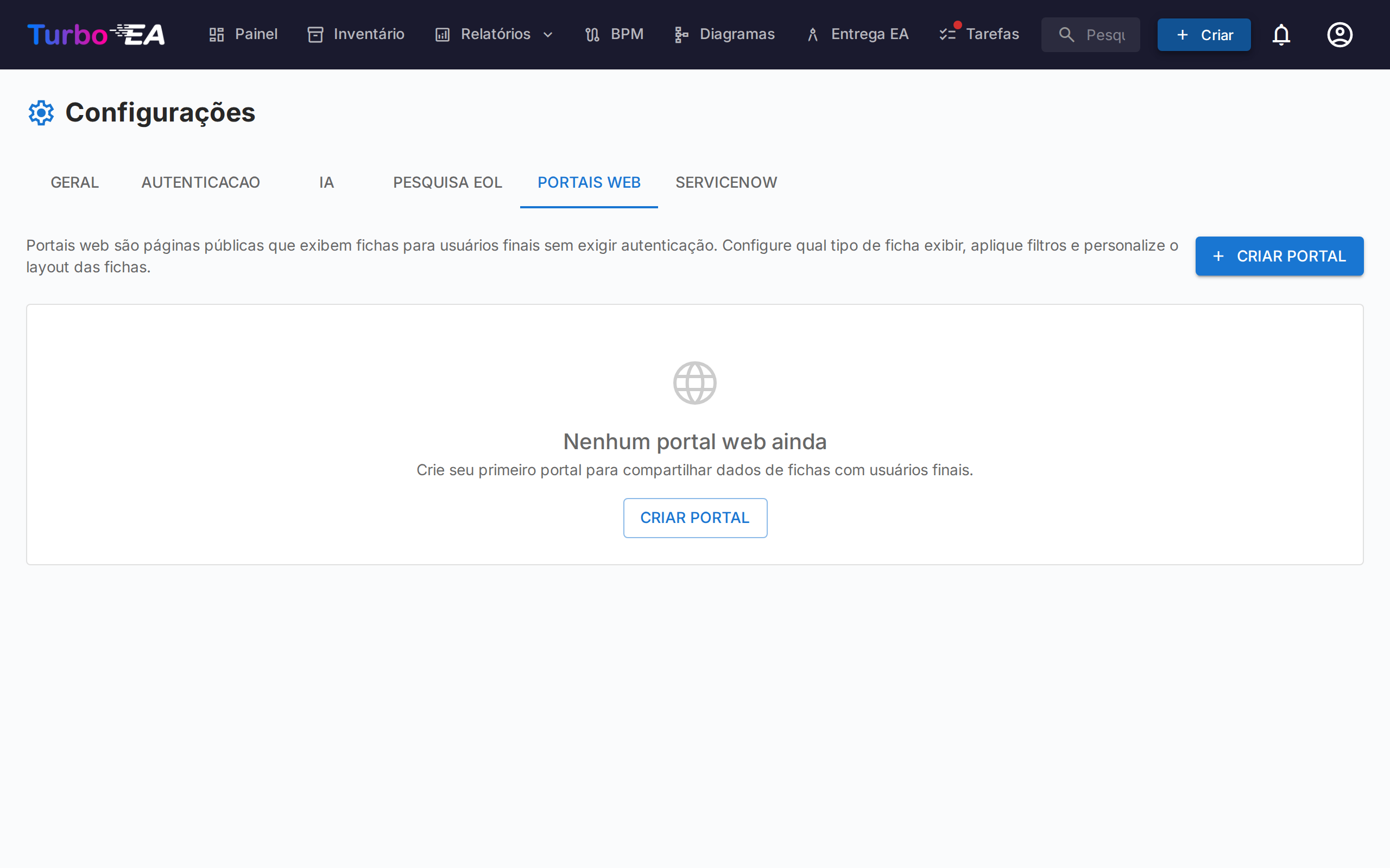 Gestão de portais web