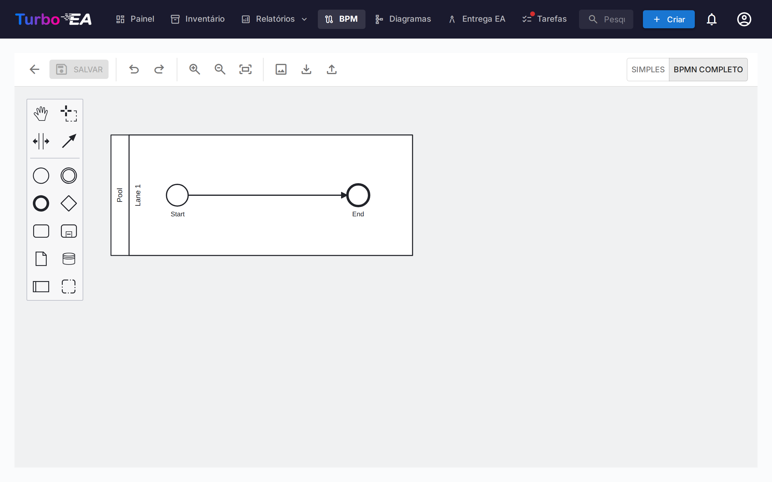 Editor de Fluxo de Processo